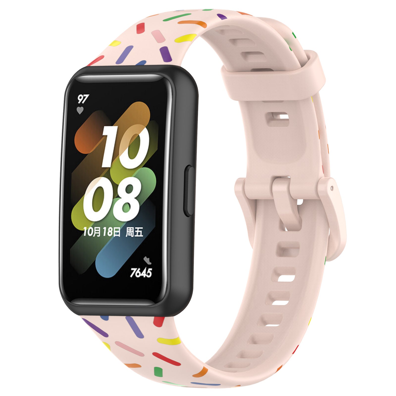 For Huawei Band 7 Colorful Spotted Wrist Band Replacement Silicone Watch Strap For Huawei Band 7 Colorful Spotted Wrist Band Replacement Silicone Watch Strap